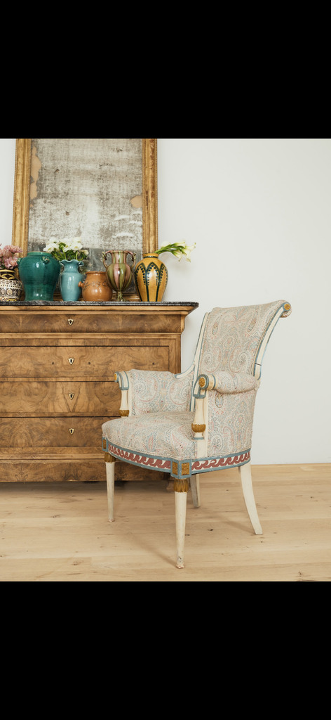 French Painted Duchesse Chair c. 1920