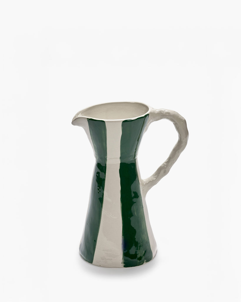 Charly Ceramic Jug — Beige & Green