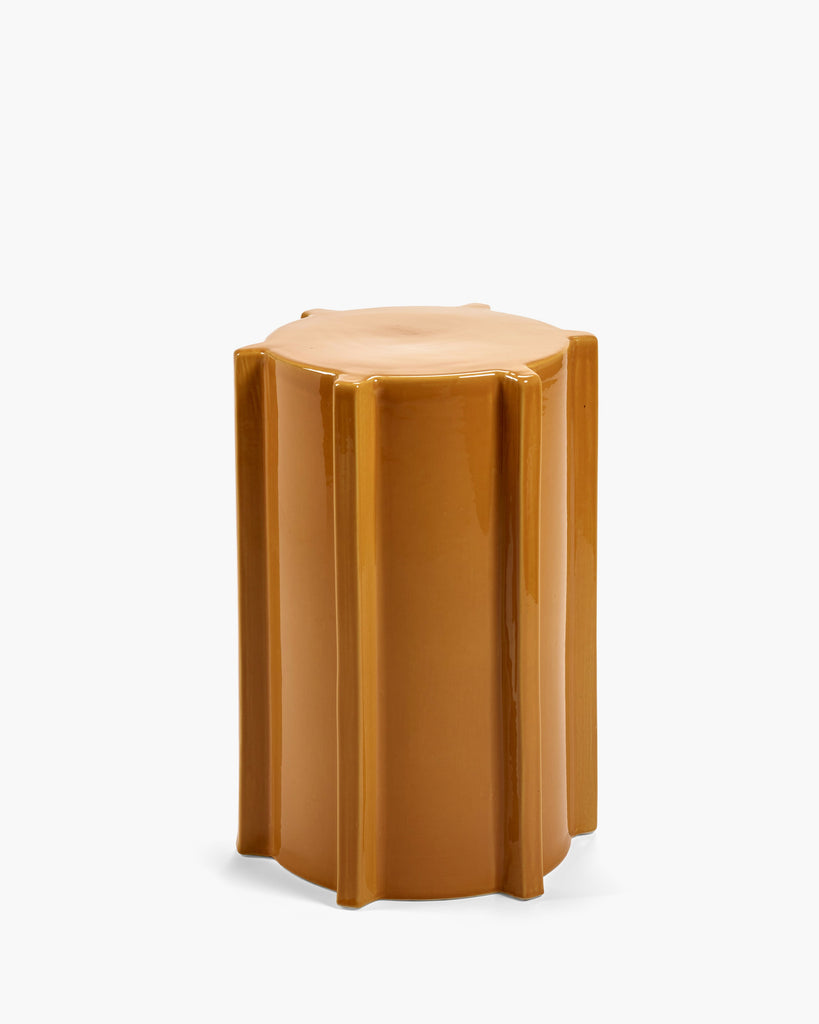 Pawn Geometric Side Table — Ocher