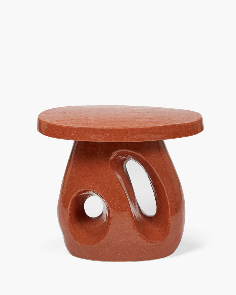 Amé Ceramic Side Table 10 — Rust