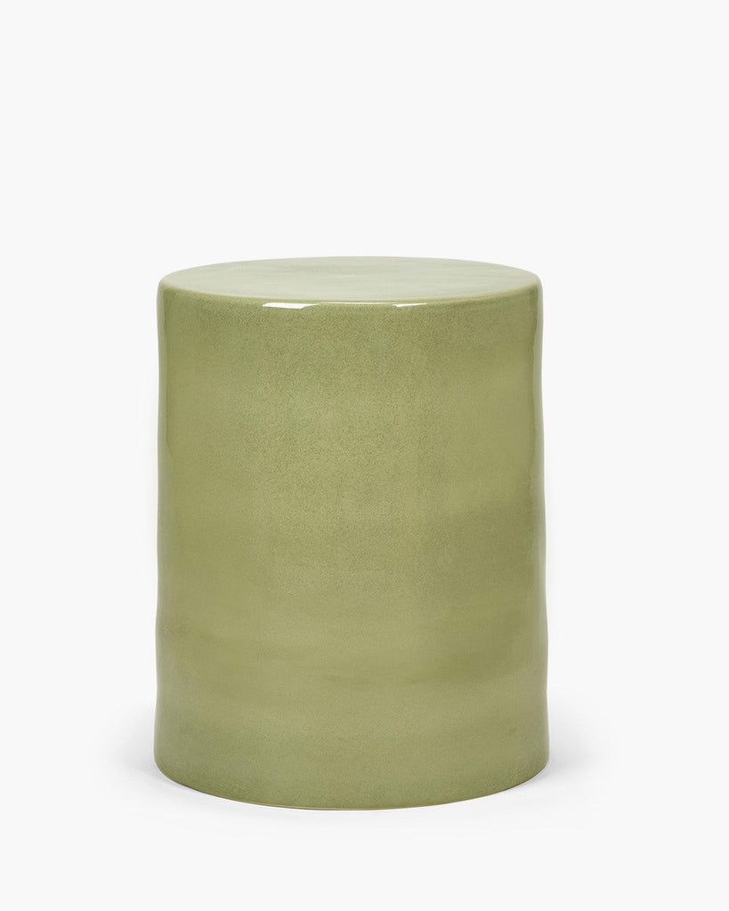 Sculptural Ceramic Side Table - Green